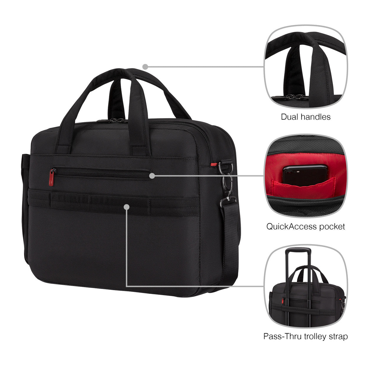 Wenger Icons Cosmic 14-16in Laptop Brief Black