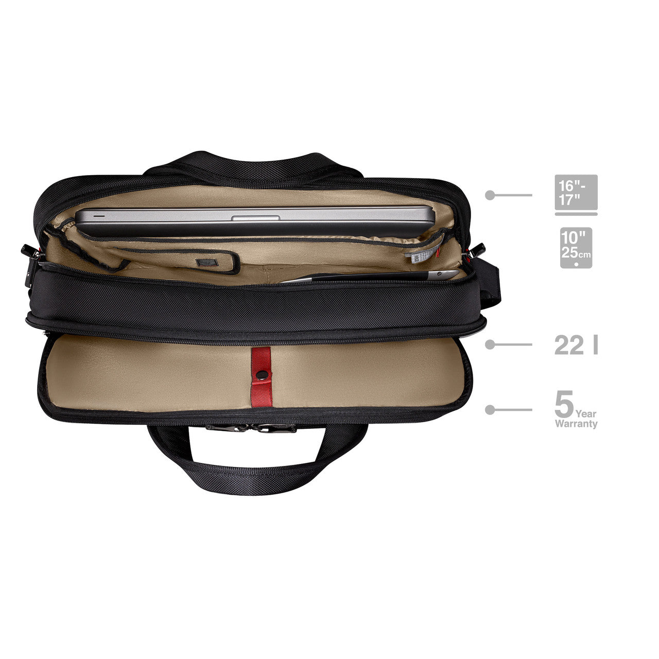 Wenger Icons Meteor 16-17in Laptop Brief Black