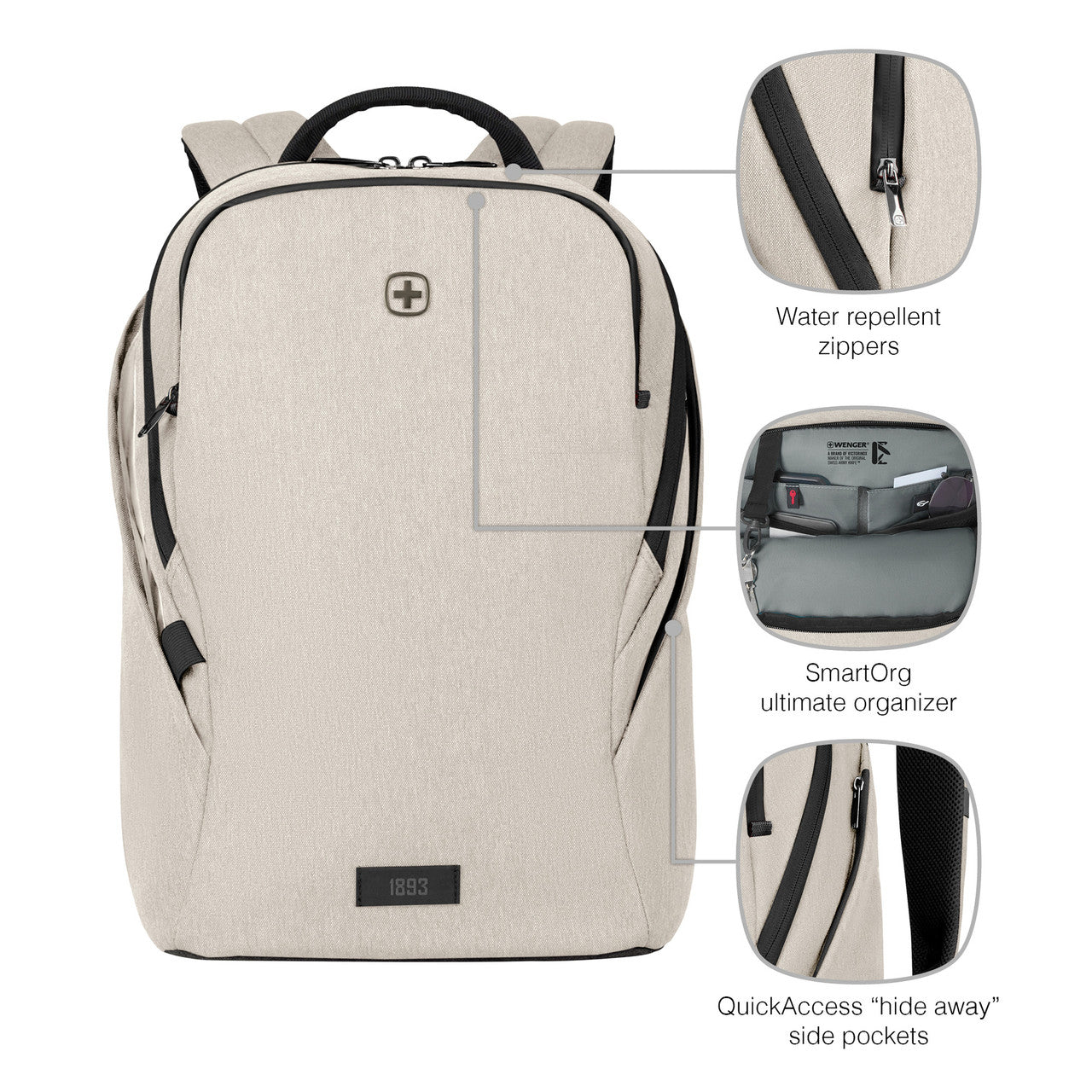 Wenger MX Light 16in Laptop Backpack Sand