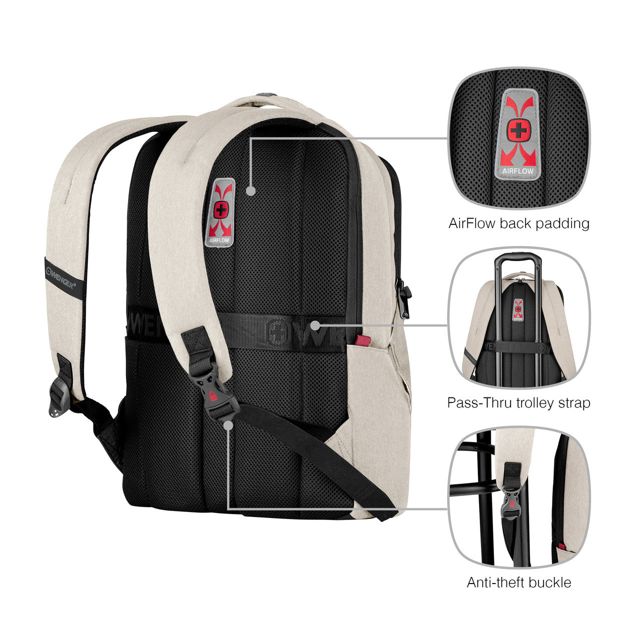 Wenger MX Professional 16in Laptop Backpack Sand