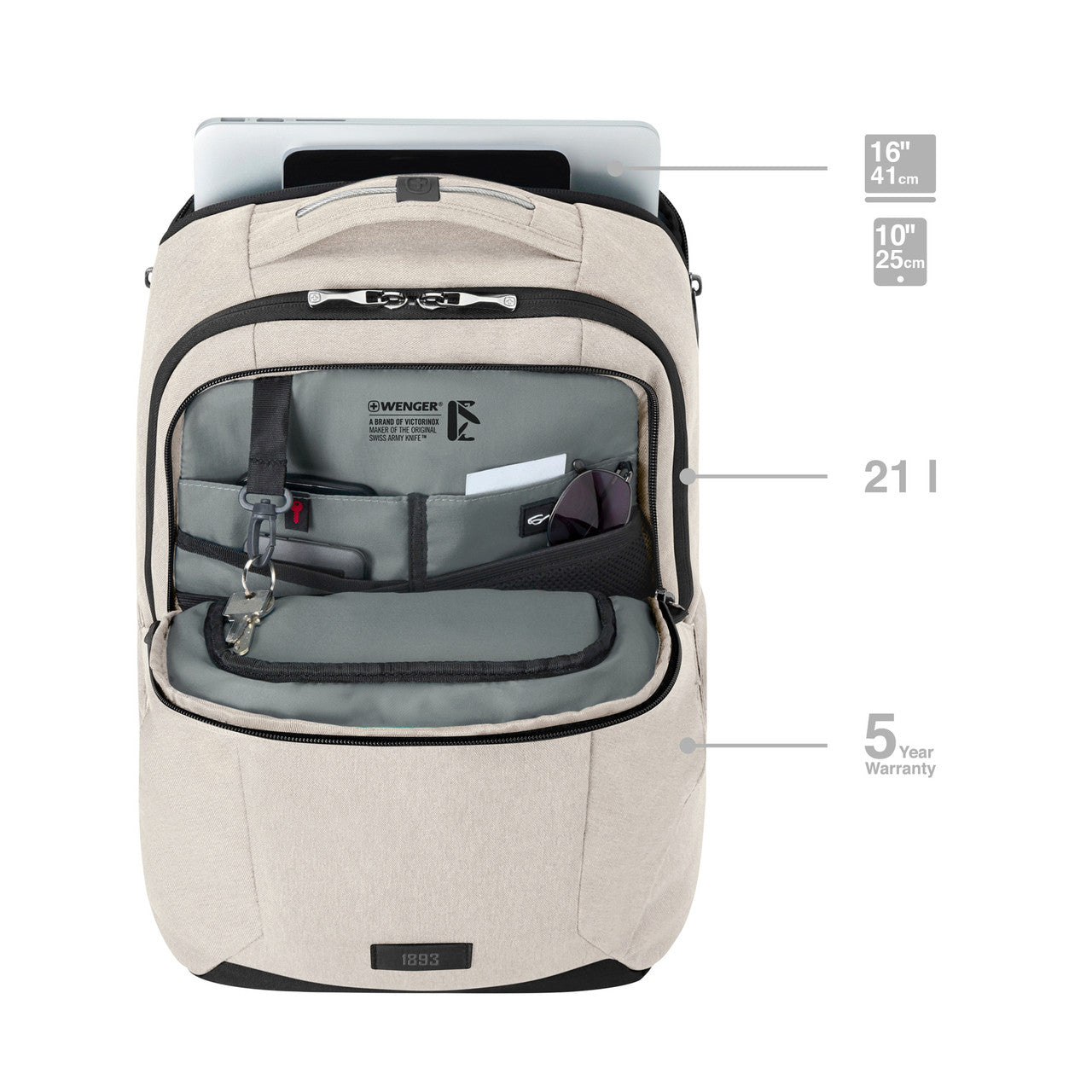 Wenger MX Professional 16in Laptop Backpack Sand