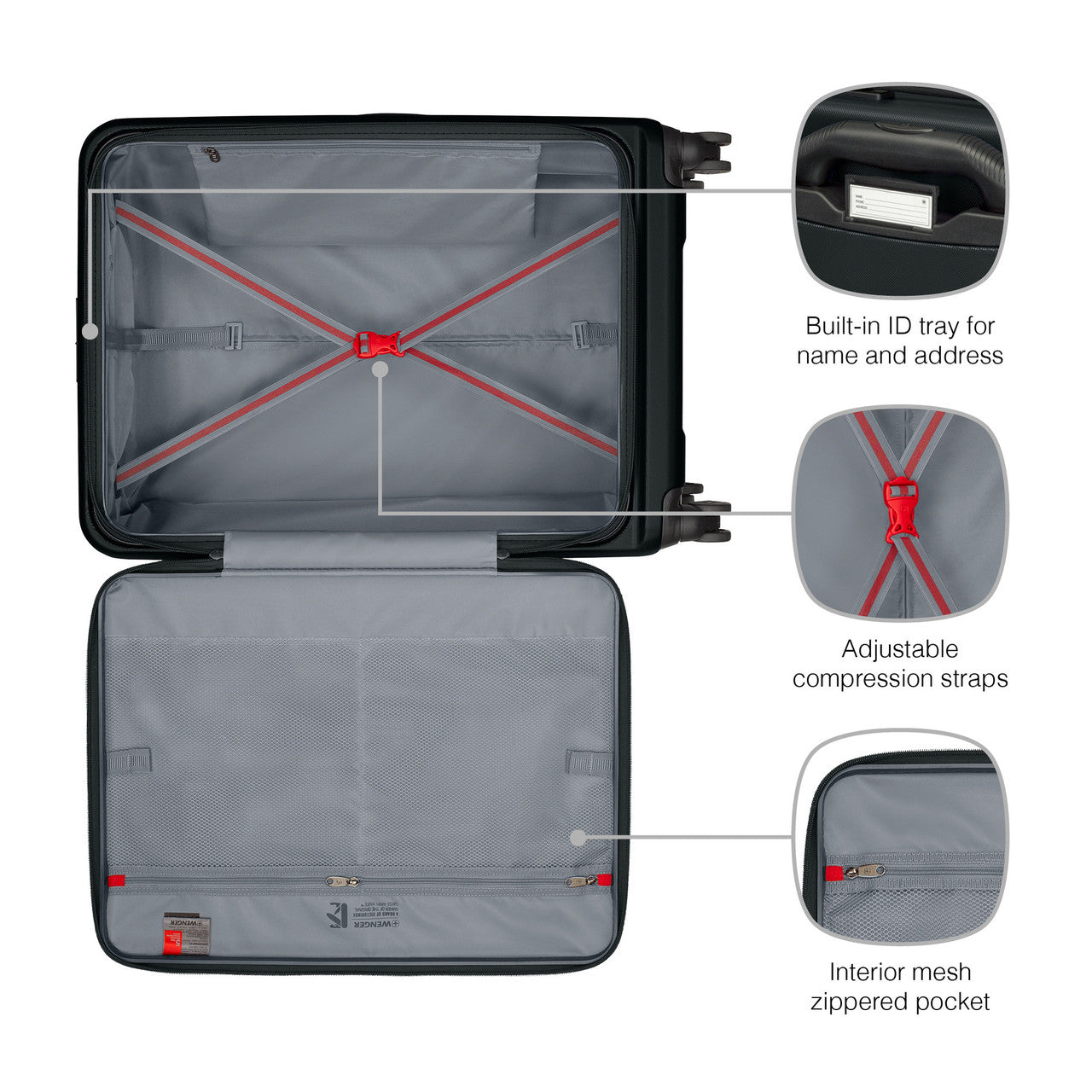 Wenger Skyon 2-Piece Luggage Set (CO & Large) Black