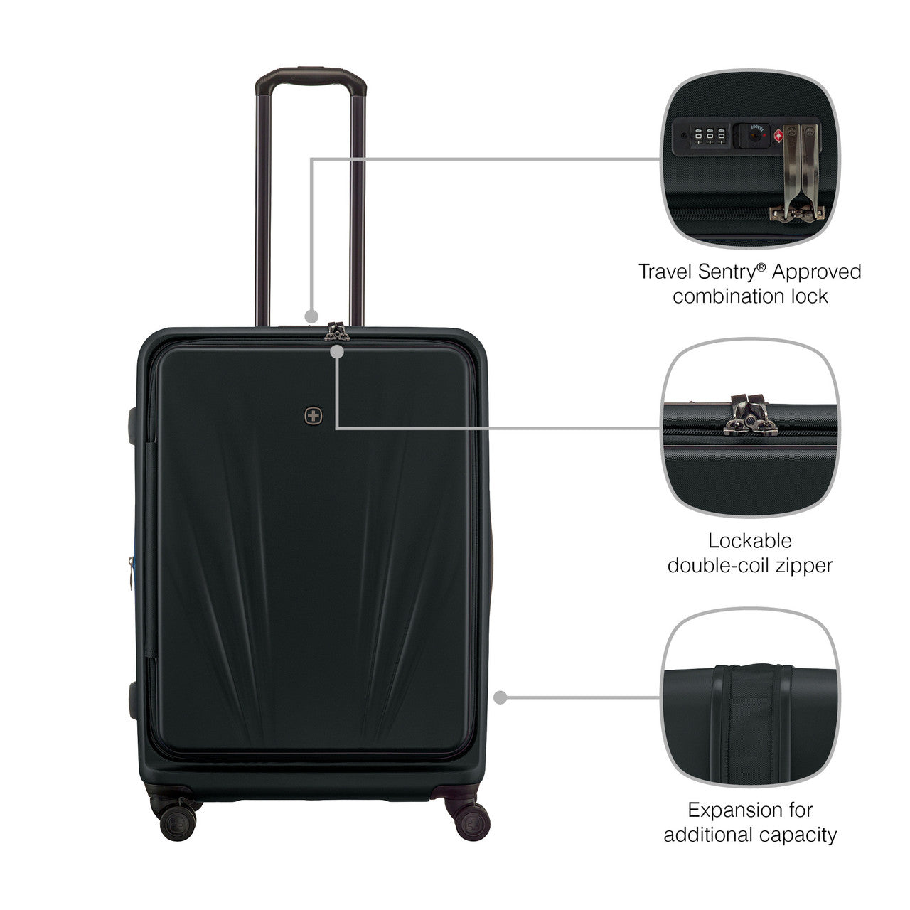 Wenger Skyon 2-Piece Luggage Set (CO & Large) Black