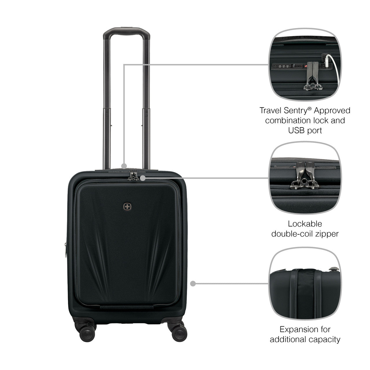 Wenger Skyon 2-Piece Luggage Set (CO & Large) Black