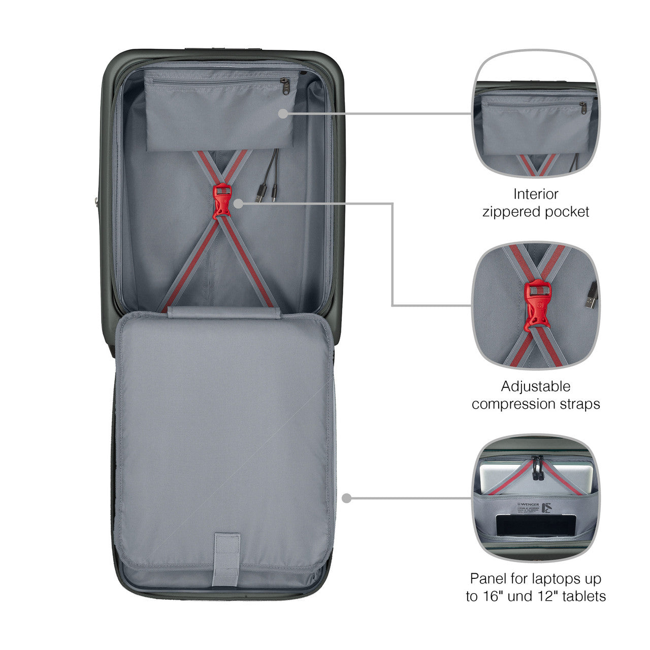 Wenger Skyon 2-Piece Luggage Set (CO & Large)  Antracite