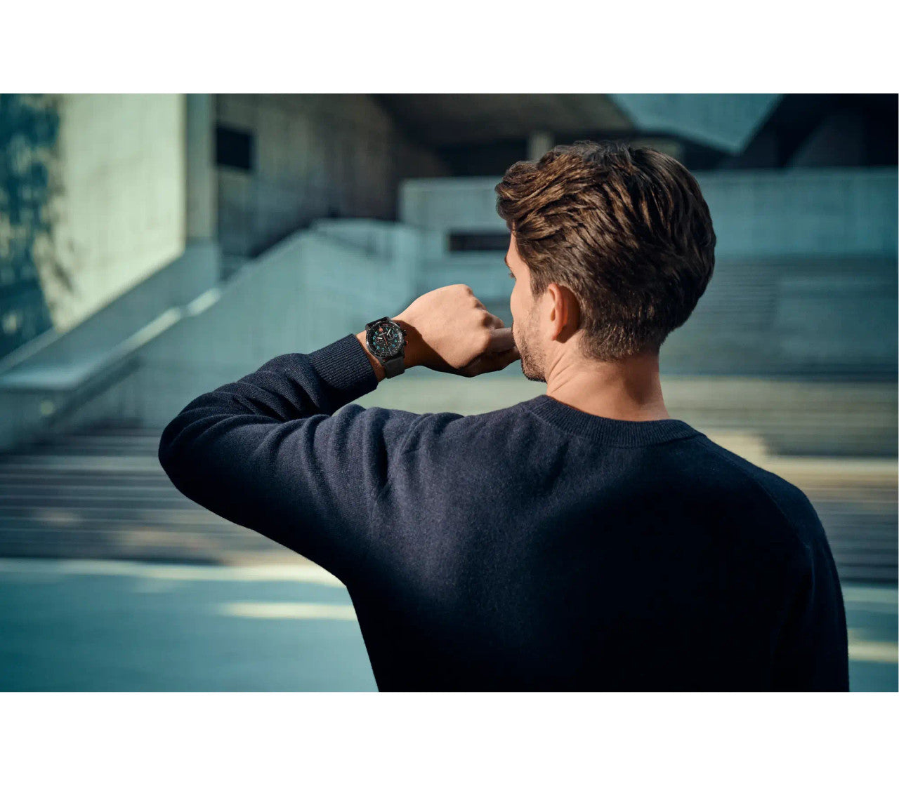 Terragraph Chrono 43mm, Black Dial, Black Silicone