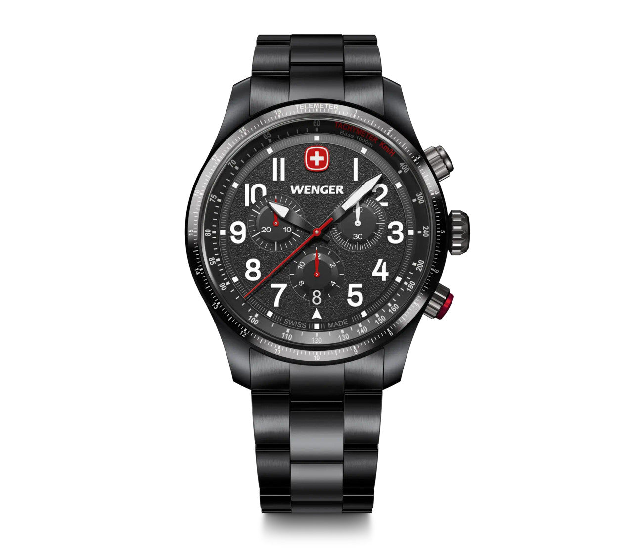 Terragraph Chrono 43mm, Black Dial, Black Stainless Steel