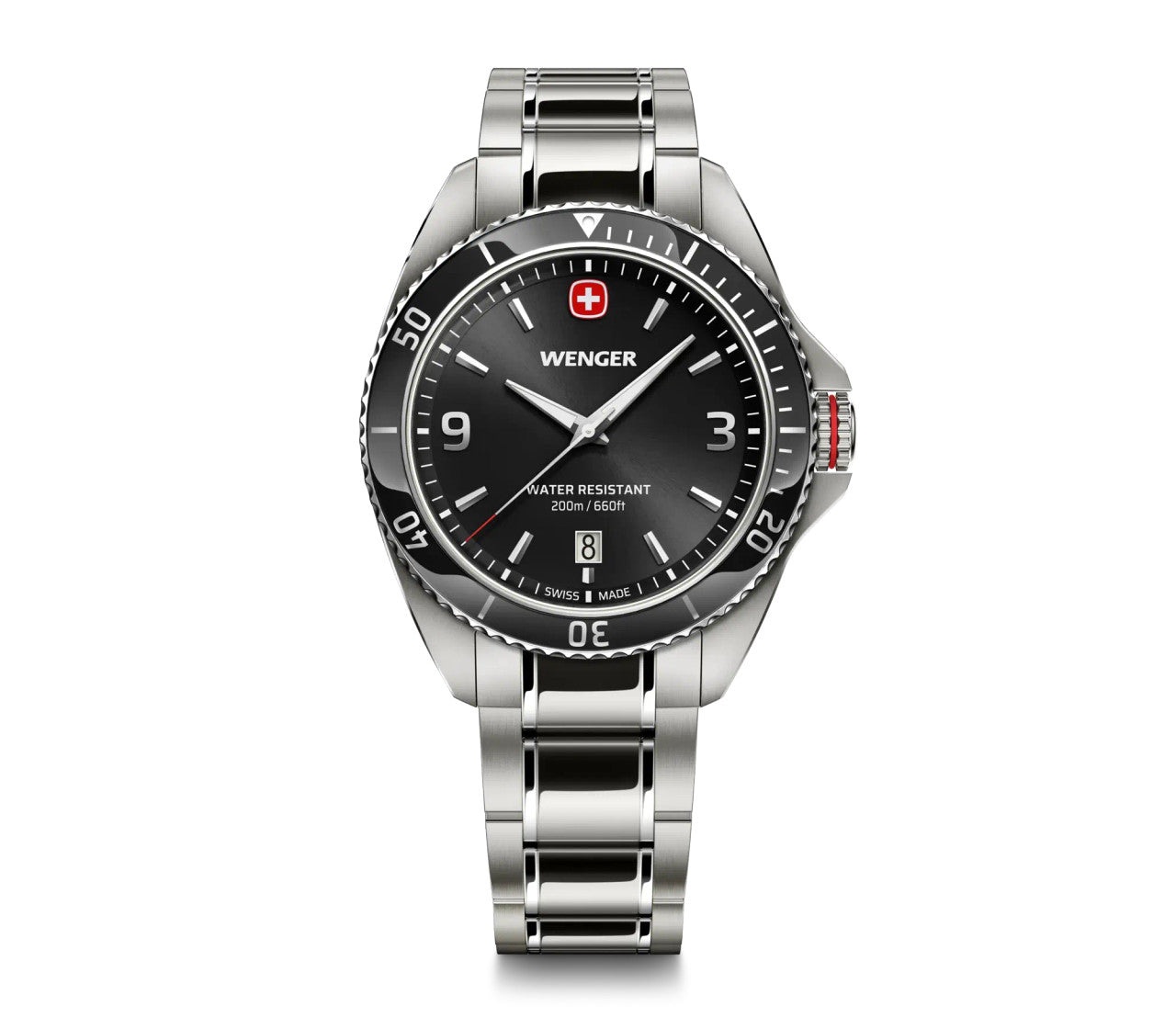 Executive 40mm, Black Dial, Silver Stainless Steel